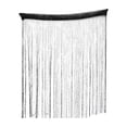 thumbnail image 1 of 1 unid Borlas Cortina de la ventana Sencilla cadena de la puerta Cortina de partición Cortina para el banquete de boda en casa Negro, 1 of 5