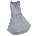thumbnail image 1 of asddcavvf Robes pour Femmes Robe d'Été Sans Manches Col en V Profond Froncée Cocktail m, 1 of 7
