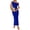 Bright Blue, variant on Summer Wedding Guest Dresses for Women One Shoulder Bodycon Ruched Mesh Formal Cocktail Spring Fall Maxi Dress