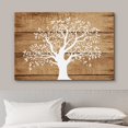 thumbnail image 3 of wall26 Canvas Print Wall Art Large White Tree &amp; Leaf Silhouette on Wood Panels Nature Floral Illustrations Modern Art Rustic Scenic Relax/Calm Multicolor for Living Room, Bedroom, Office - 16&quo, 3 of 7