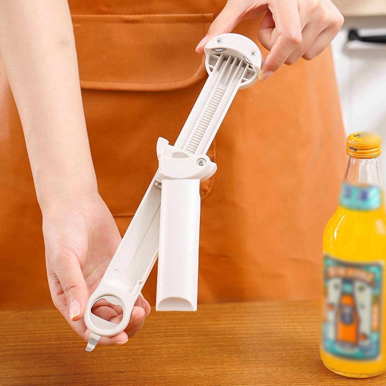 Multifunctional Bottle Opener Stainless Steel Lid Opener Adjustable WineBeer Can Opener for Weak Hands Seniors   Kitchen Tools