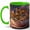 Green, variant on Rose Teacup Village 11oz Ceramic Mug, Cottage Floral Coffee Cup
