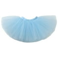 thumbnail image 4 of mgoYE Tutu Skirt Girls Elastic Ballet Dance Skirts 4 Layers Tulle Tutu for Toddler Kid Children(Light Blue,4-7 Years), 4 of 4