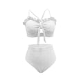 thumbnail image 4 of XIYON Womens Bikini Sets High Waisted Control Tankini Two Piece Swimwear Stretchy Bathing For Beach Wear Fashion, 4 of 5