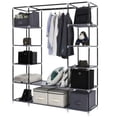 thumbnail image 5 of New Design Portable Closet Wardrobe Clothes Rack Storage Organizer Shelf Durable, 5 of 7