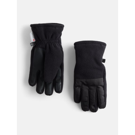 Ozark Trail Women's Fleece Tech Ski Gloves, Black Soot, S/M