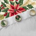 thumbnail image 4 of Manfei Western Christmas Flower Curtains Pack of 2 (42x84 Each),Happy New Year Curtains Blackout,Green Red Beige Bedroom Curtains For Girls,Ultra Soft Home Decor, 4 of 6