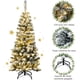 thumbnail image 5 of Costway 1,4m Árbol de Navidad Nevado Iluminado con 150 Luces LED Cálidas 242 Ramas y Base Plegable de Metal, 5 of 7