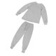 thumbnail image 4 of Ropa interior térmica para hombre, abrigada, cuello redondo, mangas largas, tejido elástico, conjunto de calzoncillos largos, gris claro, L, 4 of 15