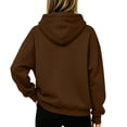 thumbnail image 7 of SYwaren Women's Chic Pullover Solid Color Half Zipper Hooded Long Sleeve Fashion Casual Oversized Loose Sweatshirt Top, 7 of 7
