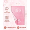 thumbnail image 5 of Valentine Day Kitchen Towels Set of 2 - Flour Sack Tea Towels with Hanging Loop 18x26 Inch Home Sweet Home Hand Dish Cloths Pink Hearts Absorbent Reusable Dishcloths Cute Valentine Decor, 5 of 6