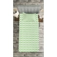 thumbnail image 3 of Ambesonne Green Quilted Bedspread Set 2 Pcs, Pop Art Retro Style Dots, Twin Size, Fern Green and White, 3 of 3