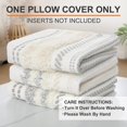 thumbnail image 2 of Fundas de almohada decorativas para dormitorio, funda de cojín con acento neutro, funda de almohada tejida con mechones grises, beige y blanco, 2 of 8