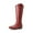RED, variant on Women's Embroidered Western Cowboy Boots, Knee High Cowgirl Style with Chunky Heel & Side Zipper, Comfortable Pull-On Fit