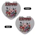thumbnail image 2 of Qekee The Binding of Isaac Print Compact Makeup Mirror Folding Mini Pocket Mirror Portable Hand Mirror Double-Sided 2 x 1x Magnification for Woman Girls-Heart Shape, 2 of 9