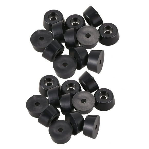 Furniture Non-slip Tapered Rubber Feet Washer 22mm x 10mm 24 Pcs