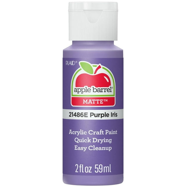Apple Barrel Colors Matte Acrylic Craft Paint, 2 fl. oz., Purple Iris