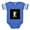 Royal Blue, variant on CafePress - Gothic Initial E - Cute Infant Baby Football Bodysuit