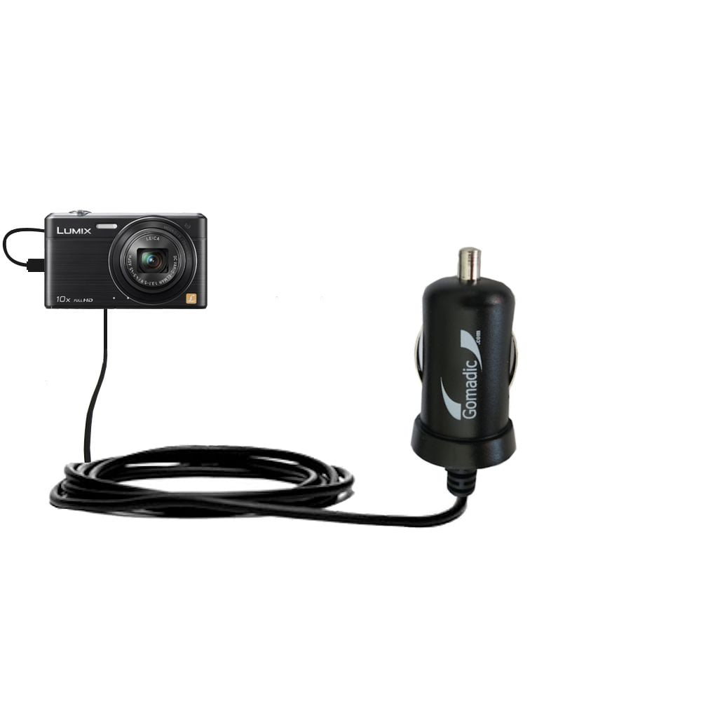Gomadic Intelligent Compact / Auto DC Charger suitable for the Panasonic Lumix DMC-SZ9 - 2A / 10W power at half size. Uses Gomadic TipExchange - Walmart.com