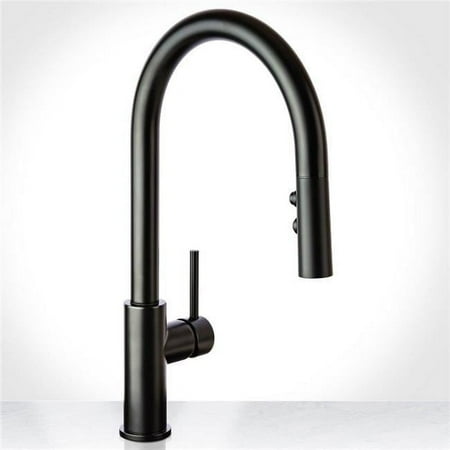 Miseno MNO191LFB Single Handle Pull Down Kitchen Faucet Flat Black