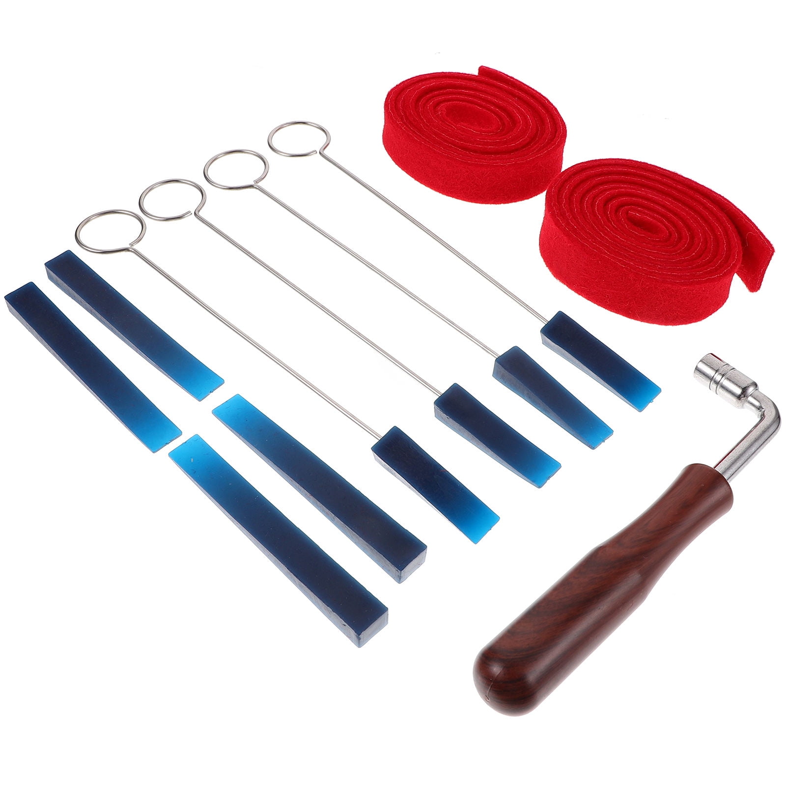 HOOWIFFY Piano Tuning Tools Kit Multi Color Durable Compact Easy to Carry 1Set