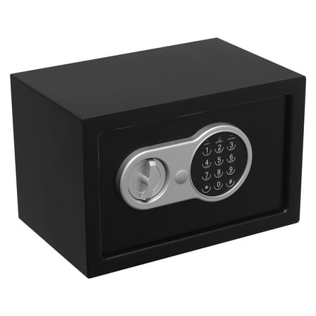 Anti-Theft Safe Box with 3-8 Digit Password, Emergency Keyhole, Alarm and Double Lock Mechanism, Stylish and Secure for Home or Office Use
