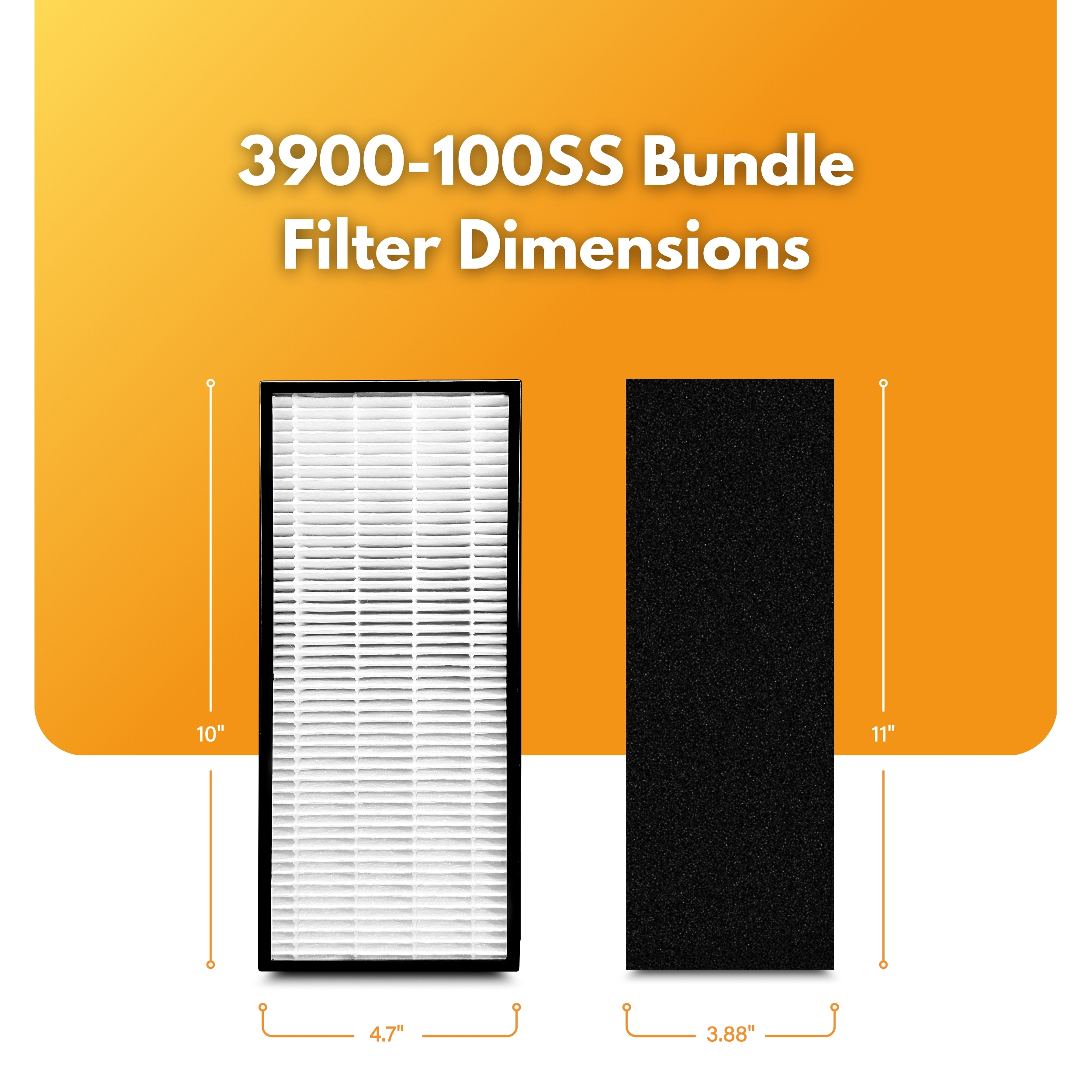 Filter-Monster Replacement Compatible with Whirlpool Mini Tower Air Purifier Filter Kit for Air Purifier Models APT40010R, APMT2001M