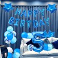 thumbnail image 5 of Happy Birthday Banner Bunting Blue Party Balloons Confetti Latex Balloon Party Birthday Banner Decorations-Style:5Th;, 5 of 5