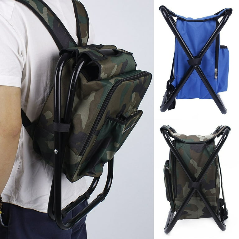 KUNyu Fishing Chair Folding Stool Portable Backpack Cooler