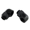 thumbnail image 1 of E-outstanding 2PCS G1/4"" Male to Female Extender Fitting 2PCS Black 90 Degree Elbow Thread Rotary Connector Adapter for Computer Water Cooling System, 1 of 5