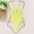 thumbnail image 7 of asdoklhq One Piece Swimsuits for Women,One-Piece Bikini Solid Color Swimwear Swimsuit Beachwear Set, 7 of 7