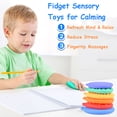 thumbnail image 3 of Ausuagr Fidget Toys Sensory Stone with Lanyard Chain Stocking Stuffers for Kids, 6 Pack Worry Stone for Autism ADHD Teens Anxiety Relief, Quiet Fidgets Stress Toys for Classroom Gift, 3 of 7