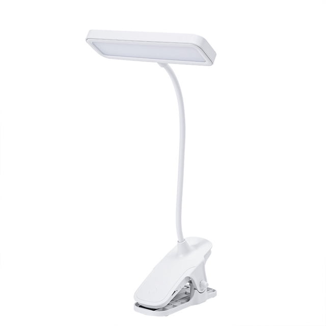 Clip Lamp Battery Powered Reading Lamp Clip Light For Bed Clip Battery Light With 3 Brightness USB Rechargeable Reading Lamp