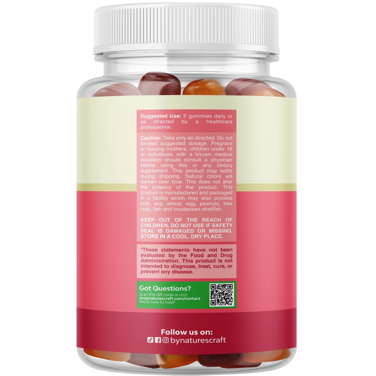 Natures Craft Daily Multivitamin Gummies, Immune Support Supplement for Women, 90 Count