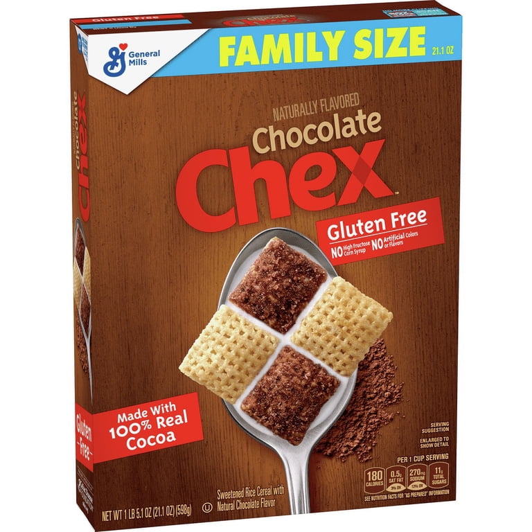 ちーちゃん　CBX 10g Chocolate Chex Breakfast Cereal, Gluten Free, 21.1 oz - Walmart.com