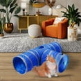 thumbnail image 5 of Spencer Pet Cat Tunnel, 3-Way Tunnels Extensible Collapsible Tube Pet Play Tent Interactive Toy with 1 Play Ball for Rabbits, Kittens and Dogs (Brown), 5 of 9