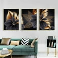 thumbnail image 3 of Zhaomeidaxi Abstract Gold Black Leaves Wall Art 40 x 50 cm Painting Canvas Prints, 3 of 4