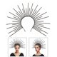 thumbnail image 2 of Formal Headpiece Church Tiaras Crowns Headband Women Hair Decorative Crownpiece Vintage Halloween Props Baroque Hairhoop Silver, 2 of 5