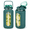 Dark Green, variant on AUR Glass Water Bottle, Sports Water Bottle, Straw Lid Time Marker Silicone Sleeve Handle, 74 oz 2.2L, for Gym Workout, Clear Glass
