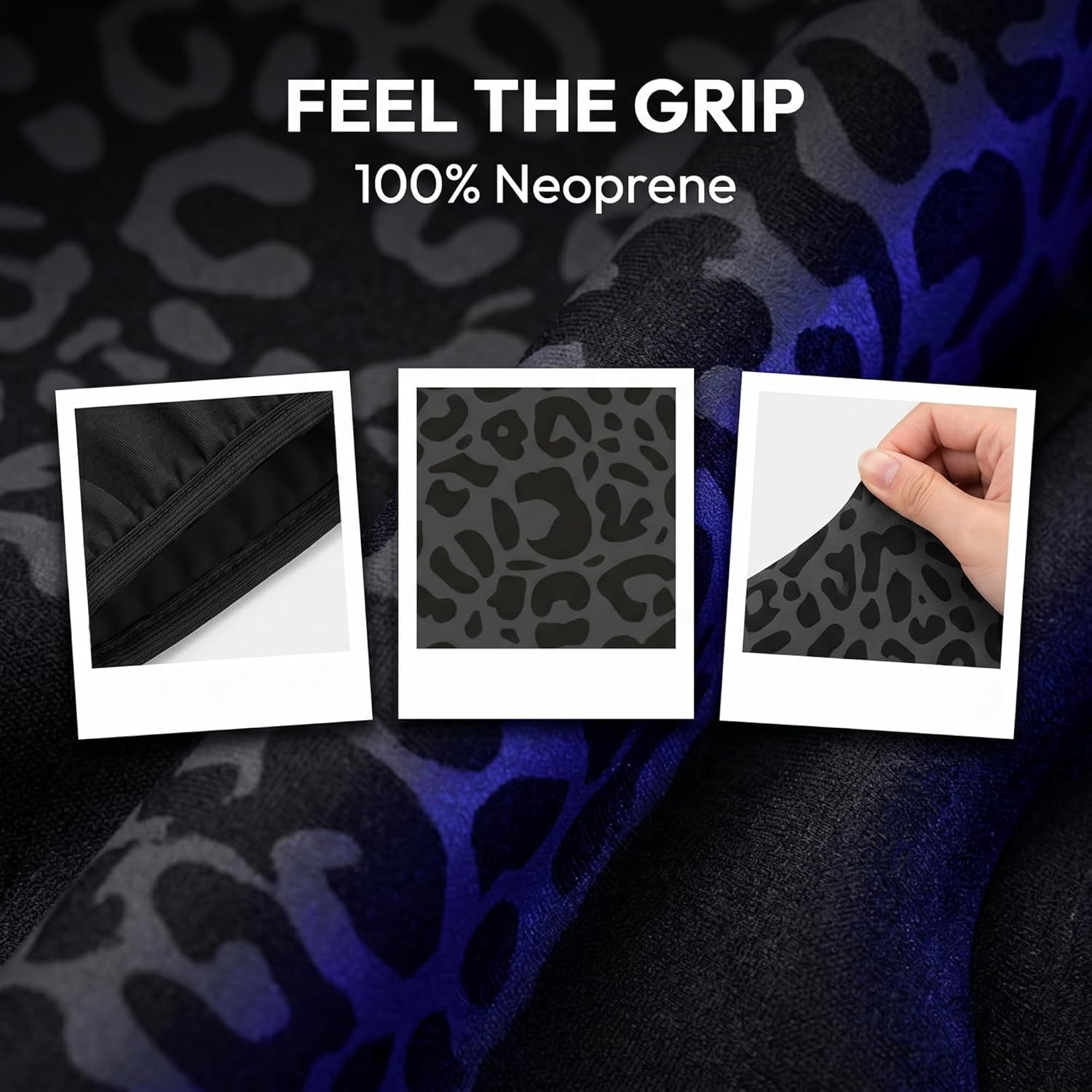 Black Leopard Print Steering Wheel Cover for Women,Universal 14-15 Inch Anti-Slip Breathable with 2 Pieces Car Coasters Cheetah Animal Print Car Wheel Cover Accessories