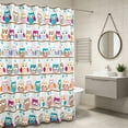 thumbnail image 4 of Sahpxhe Shower Curtain Waterproof Plastic Shower Curtain Liner,Stylish Pattern Bathroom Decor Bathroom Partition for Home,Hotel,Dorm,Quick-Dry,70.87X70.87in,Multicolor-B, 4 of 6