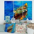 thumbnail image 2 of Boats During Warm Sunset Resting On The Water IV 28 in x 36 in Painting Canvas Art Print, by Designart, 2 of 3