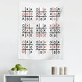 thumbnail image 1 of Xo Tapestry, Doodle Style Tic Tac Toe Game Set Table with X and O Letters Design, Fabric Wall Hanging Decor for Bedroom Living Room Dorm, 5 Sizes, Black White and Red, by Ambesonne, 1 of 1