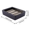 thumbnail image 5 of Caja de jabón, accesorio de baño, jabonera, placa de golpe para puerta, plato para escurrir jabón, bandeja de accesorios, soporte de Metal, toallas de baño negras, jabón, 5 of 5