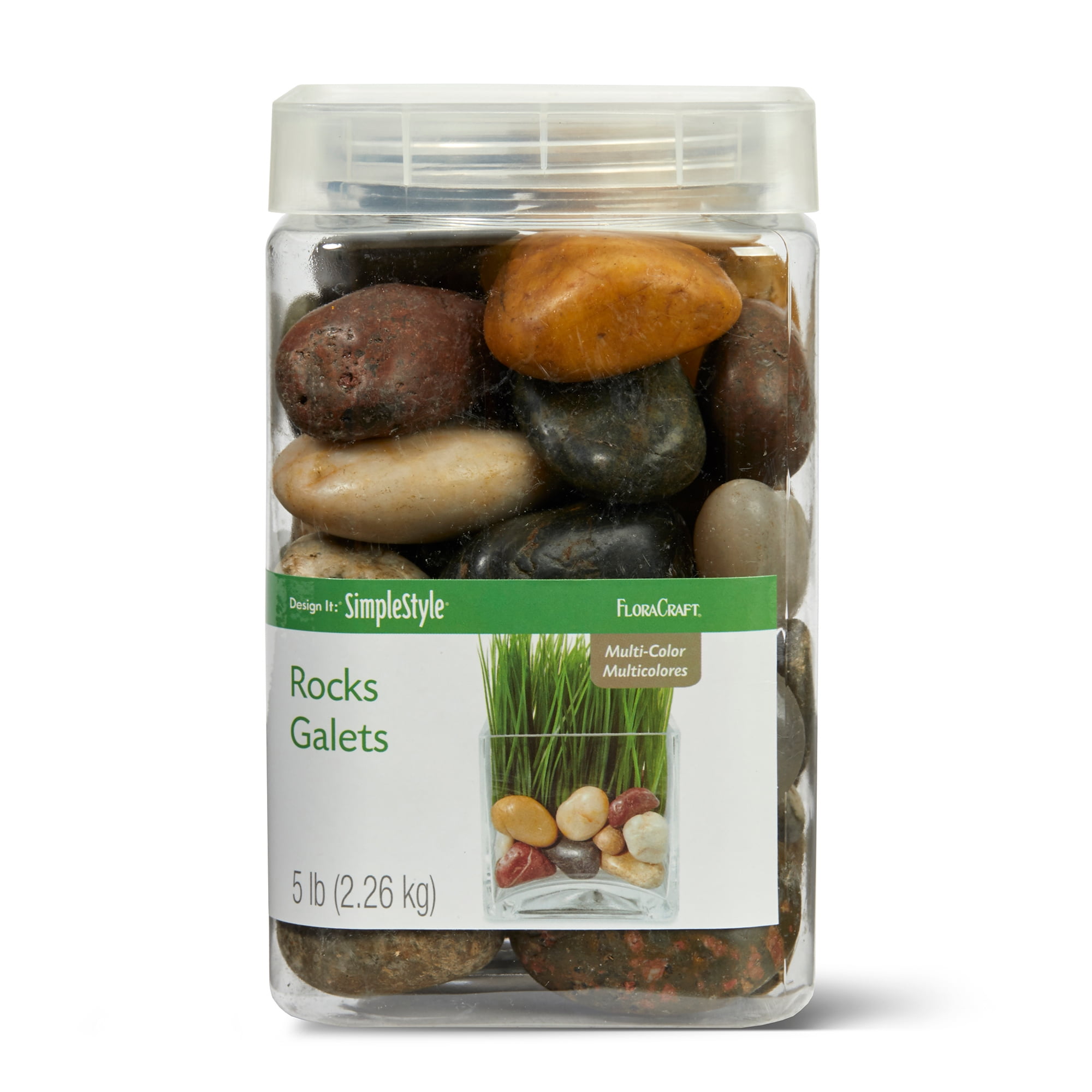 FloraCraft Vase Filler Rocks 5 Pound MultiColor