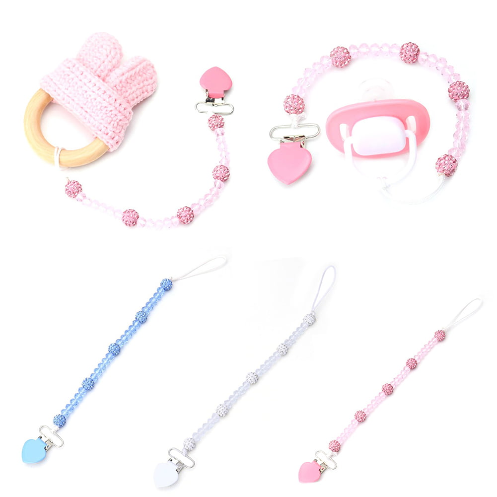 USUN Dummy Clip Holder Baby Pacifier Clip dentition silicone PERLES SUCETTES Chaînes 