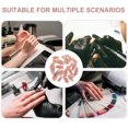 thumbnail image 3 of WEUVEB 24Ud Artesanales Press on Con 3D Color Rosa Para Manicura Femenina, 3 of 6