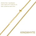 thumbnail image 5 of TANGPOET 925 Sterling Silver St Michael Medal Necklace 24K Gold Plated, 5 of 5