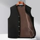 thumbnail image 3 of Chaleco cálido de otoño e invierno para hombres de mediana edad con forro polar Chaqueta gruesa para papá Chaleco básico para abuelo, 3 of 6