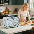 thumbnail image 4 of Renewold Toaster Oven Protector Easy Clean Microwave Oven Air Fryer Cover Dust Protection Polyester Kitchen Countertop Appliance Protector, 18.5 x 14.5 x 9 Inches, Forget-me-not, 4 of 7